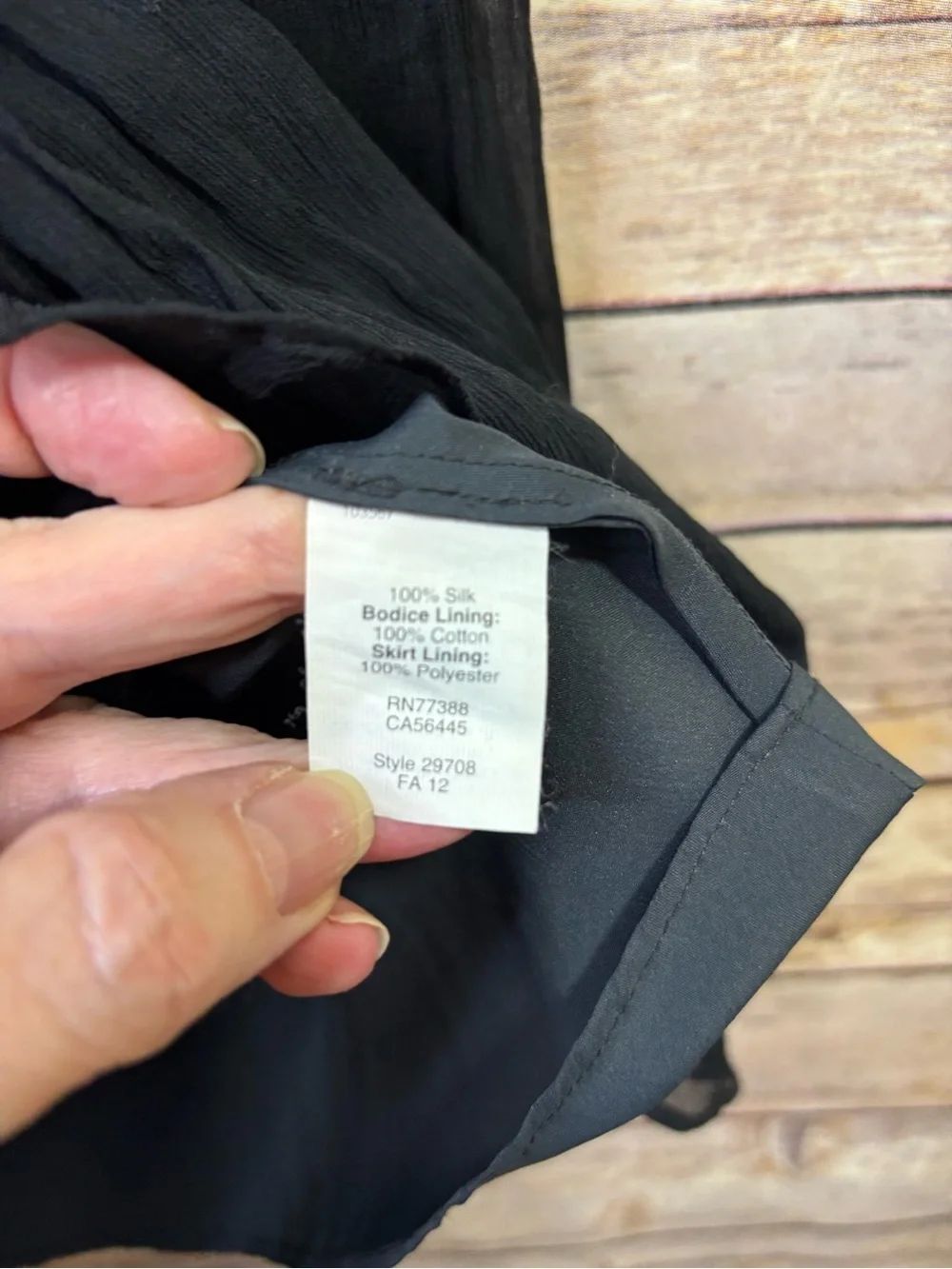 J.Crew  100% Silk Black Crepe Steapless Dress Mini Size 4 Petite